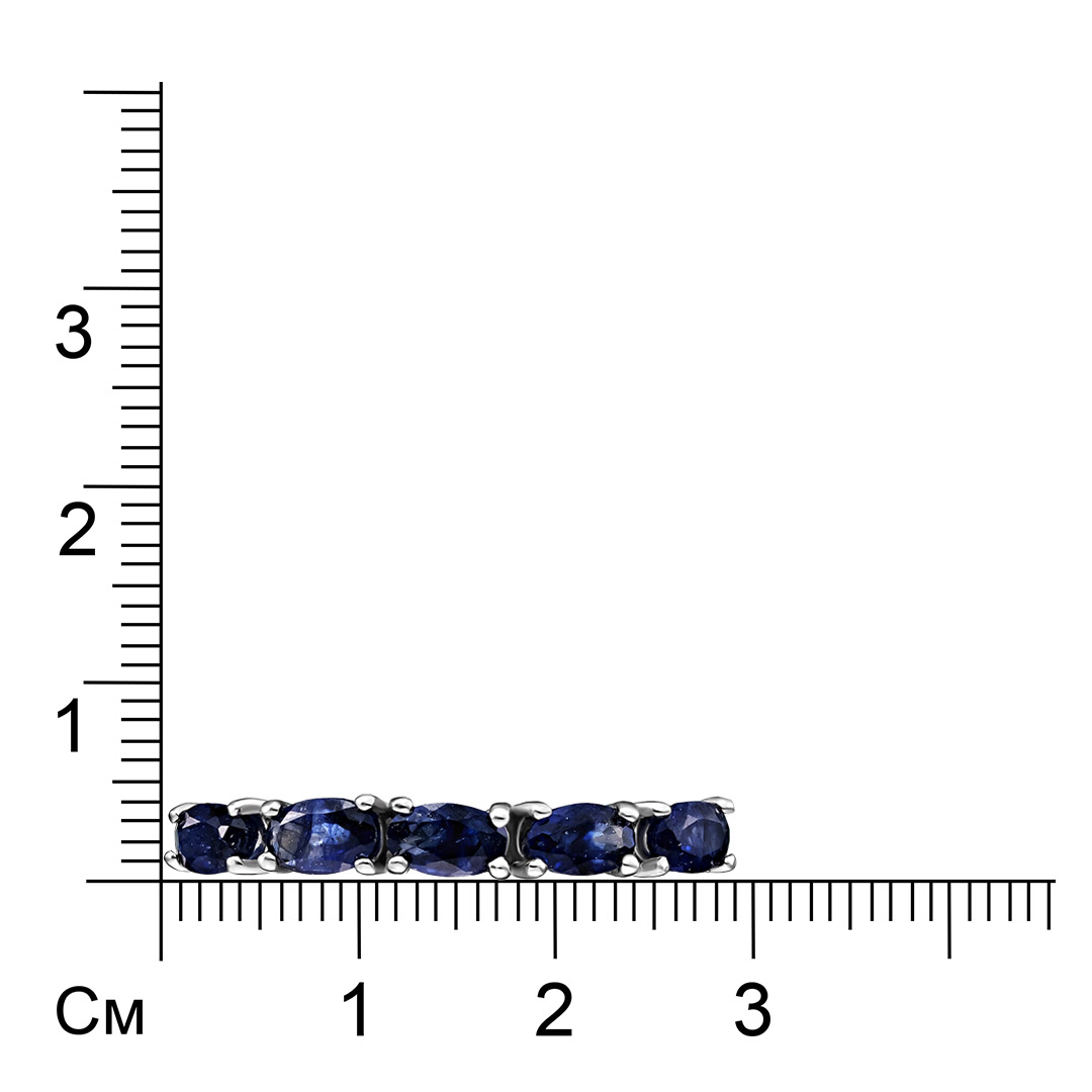 Серебряное кольцо с сапфирами