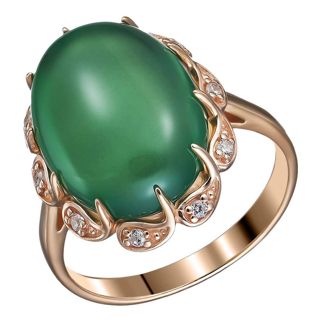 Серебряное кольцо с агатом