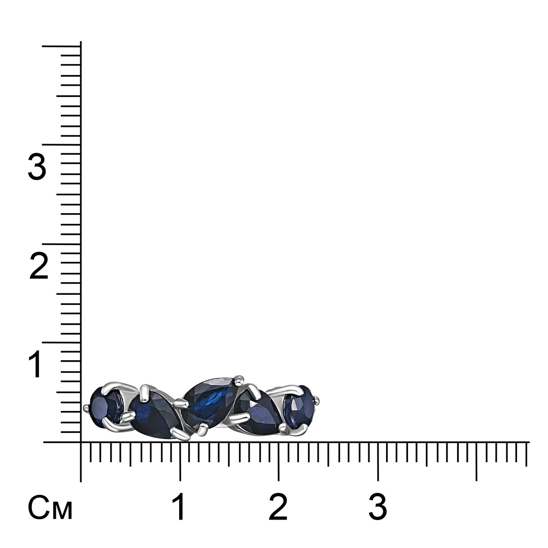 Серебряное кольцо с сапфирами