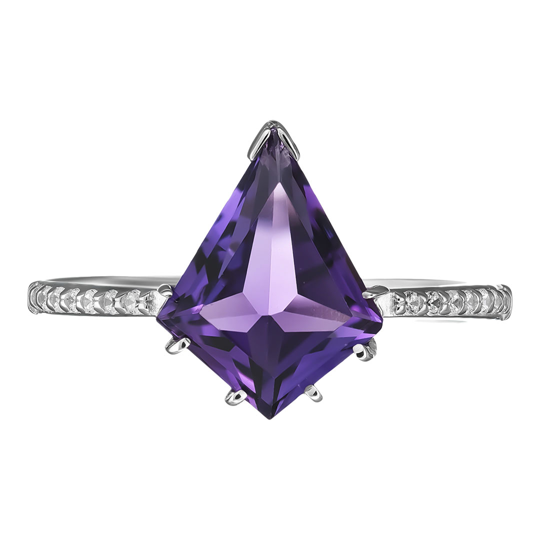 Серебряное кольцо с аметистом
