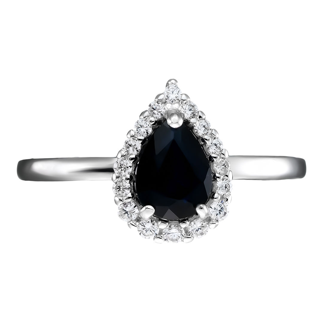 Серебряное кольцо с сапфиром