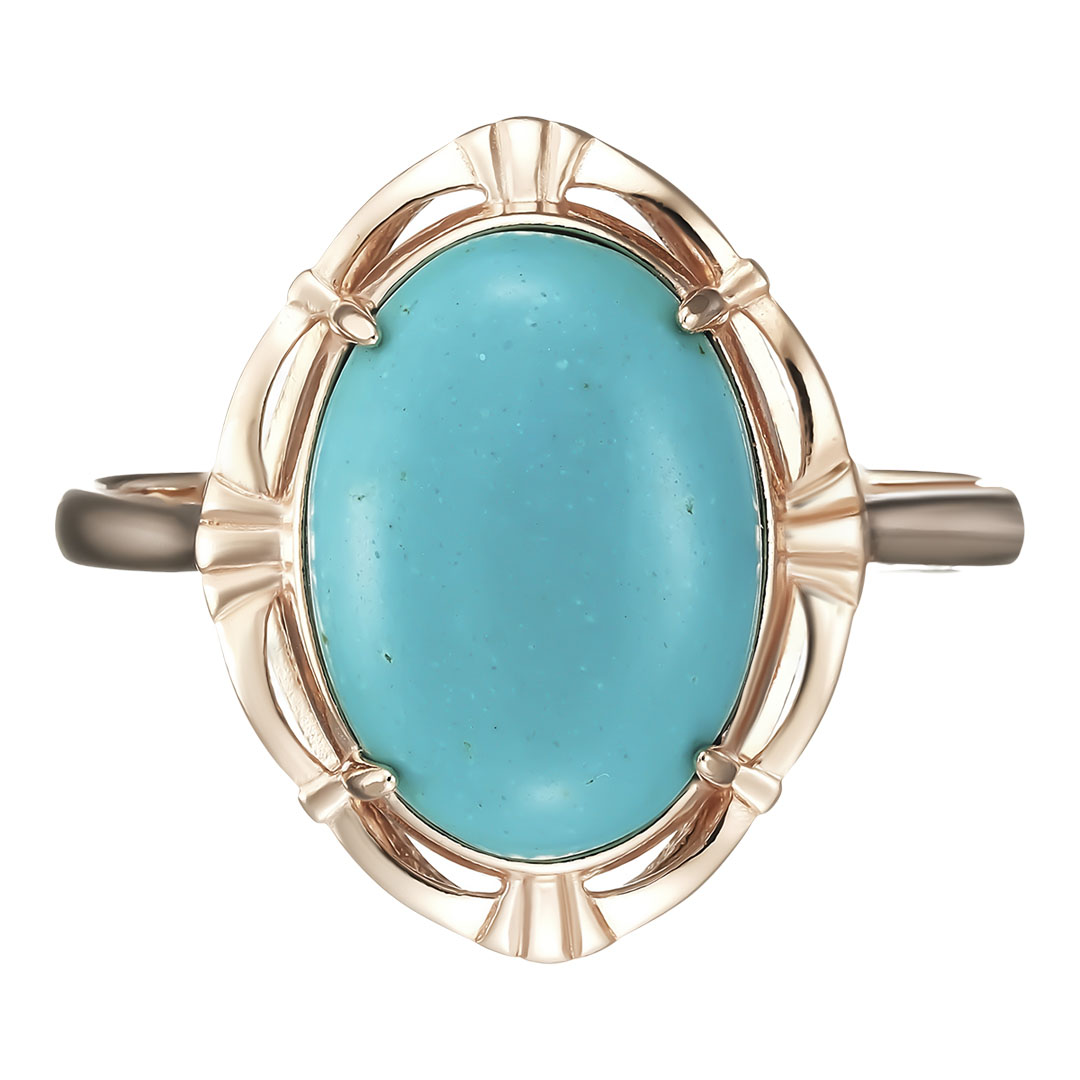 Серебряное кольцо 925 пробы; вставки 1 Бирюза;