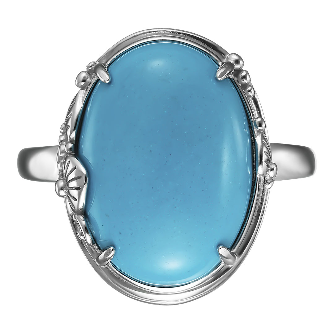 Серебряное кольцо 925 пробы; вставки 1 Бирюза;
