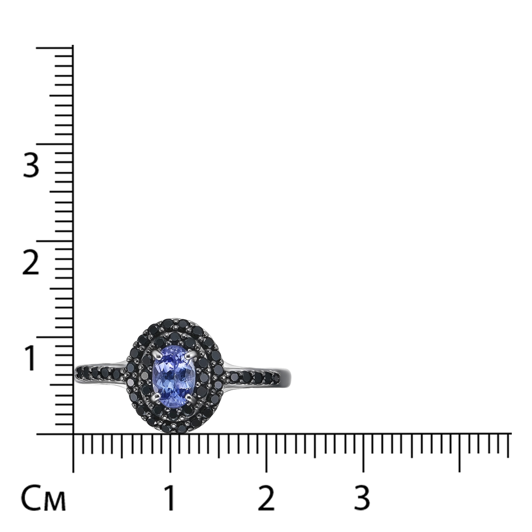 Серебряное кольцо с танзанитом