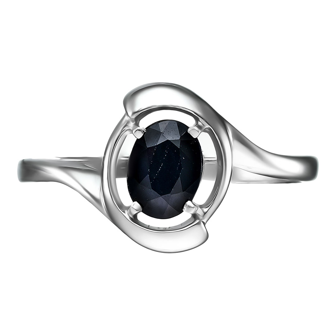 Серебряное кольцо с сапфиром