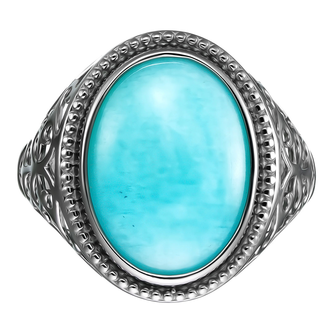 Серебряное кольцо с амазонитом