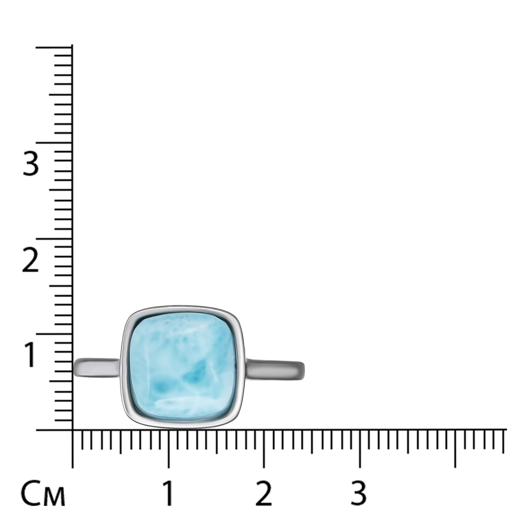 Серебряное кольцо с ларимаром
