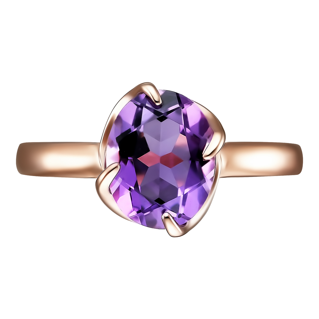 Серебряное кольцо с аметистом