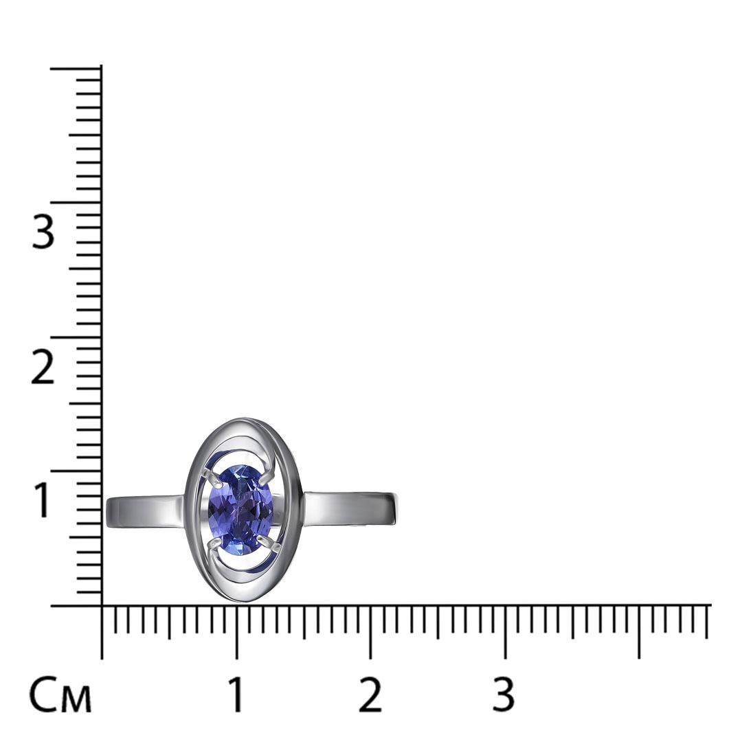 Серебряное кольцо с танзанитом