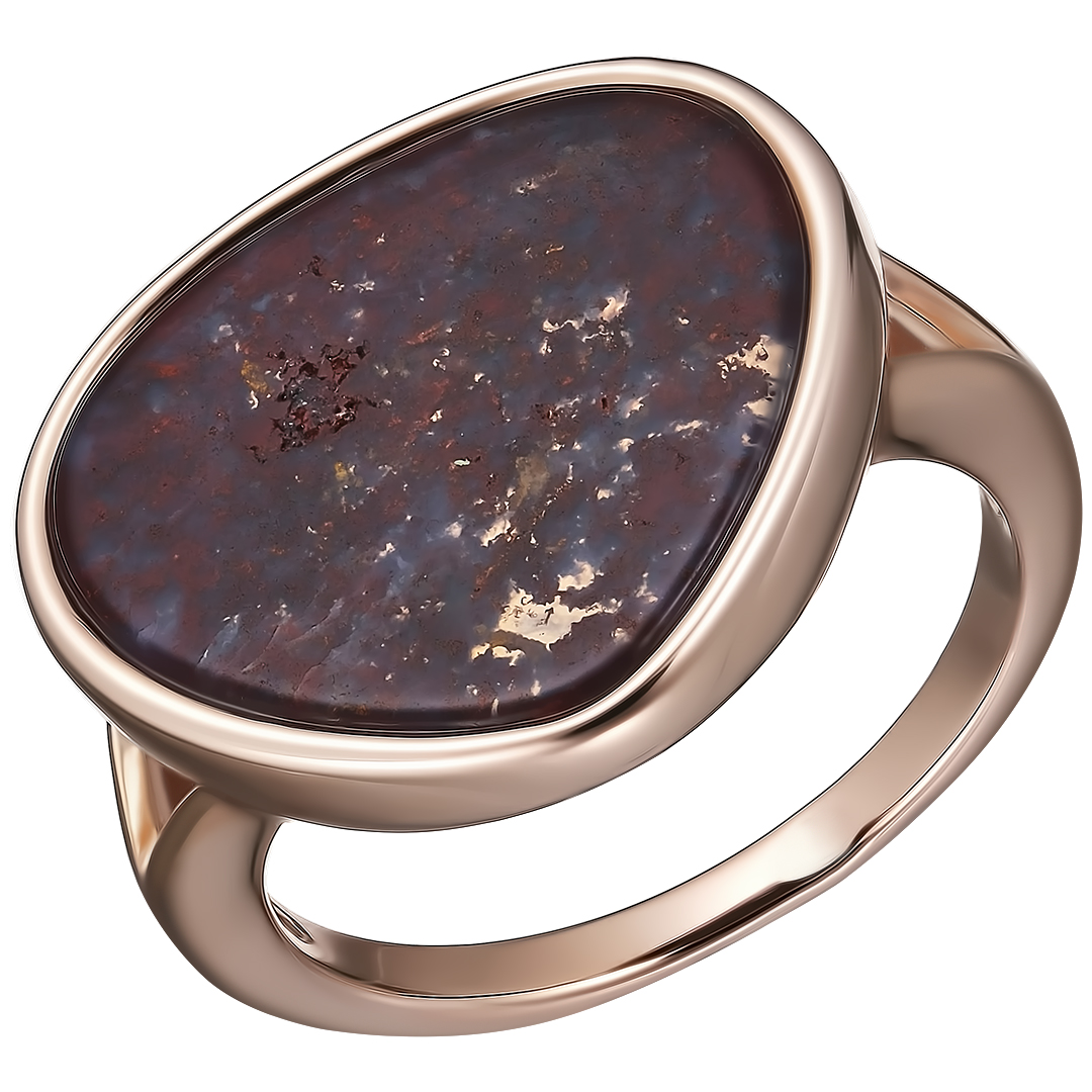 Серебряное кольцо 925 пробы; вставки 1 Яшма;