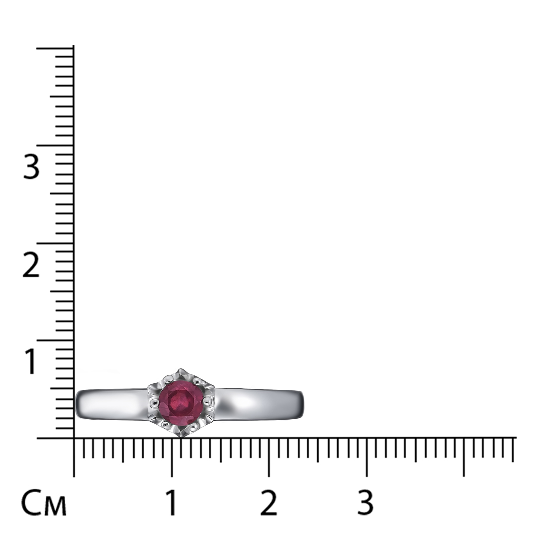 Серебряное кольцо с рубином