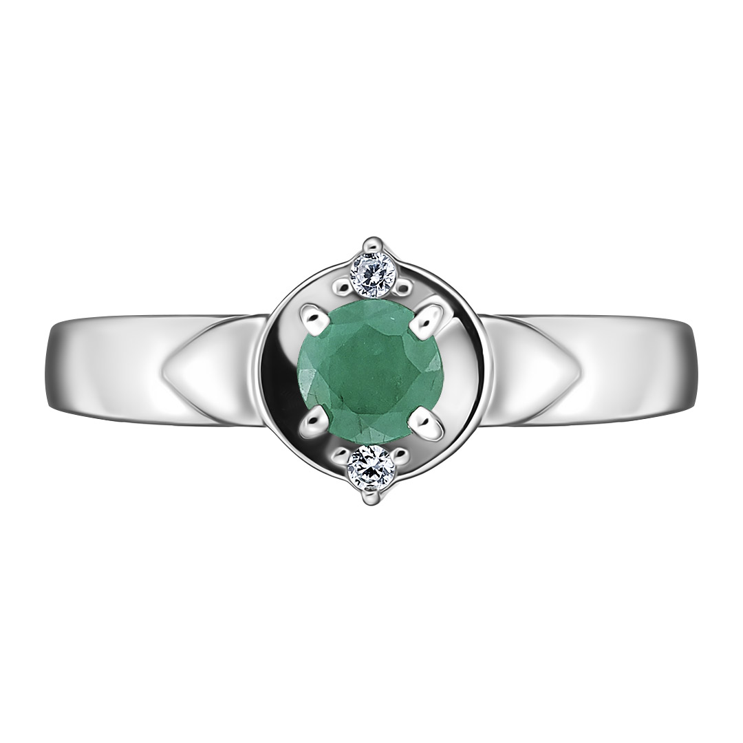 Серебряное кольцо с изумрудом