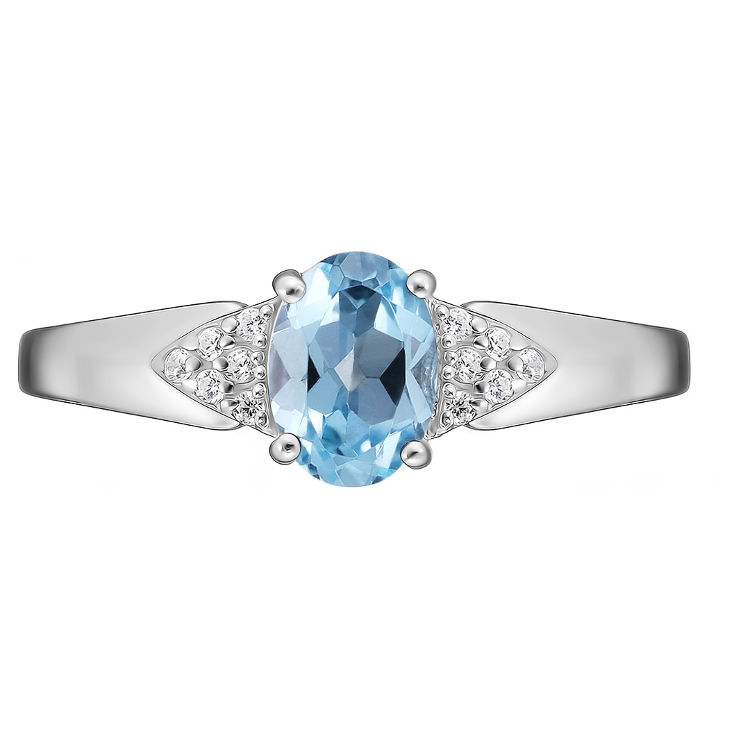 Серебряное кольцо с топазом Sky