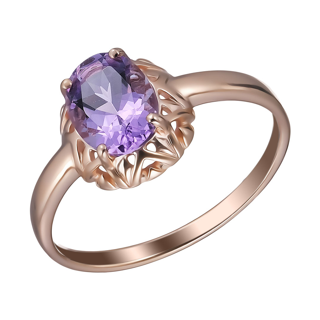 Серебряное кольцо с аметистом
