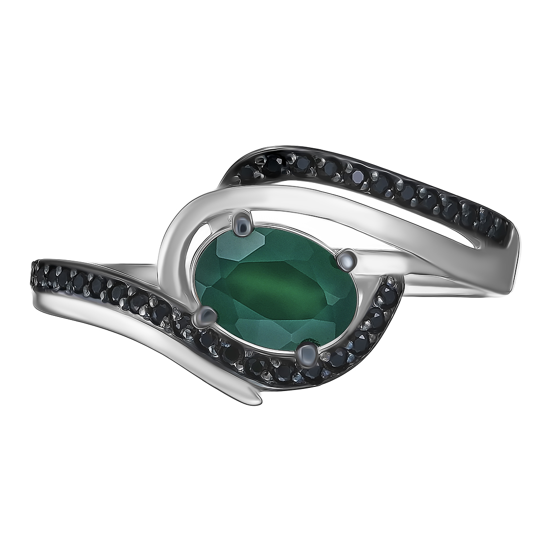 Серебряное кольцо с агатом
