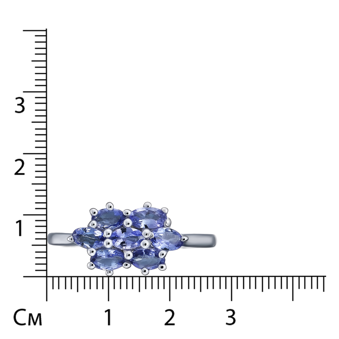 Серебряное кольцо с танзанитами