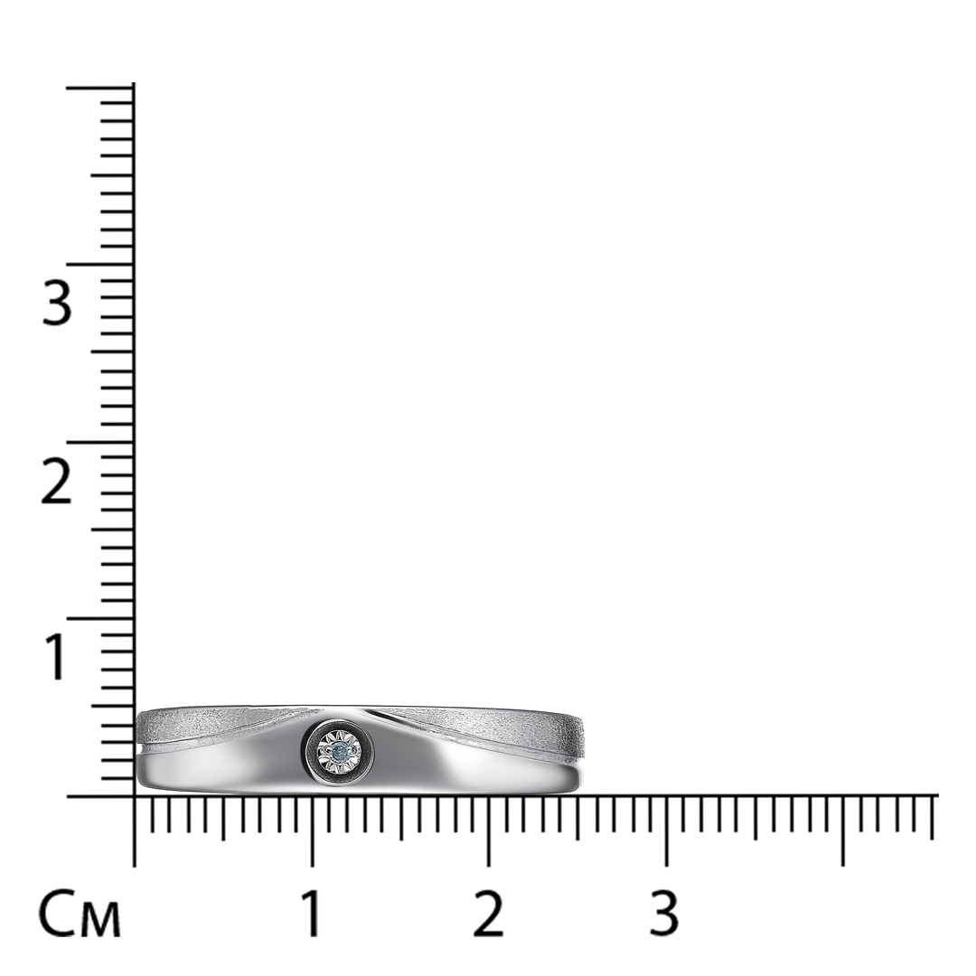 Серебряное кольцо с бриллиантом