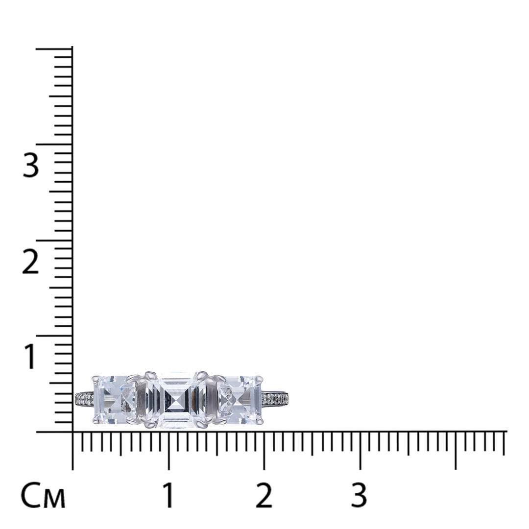 Серебряное кольцо с фианитами