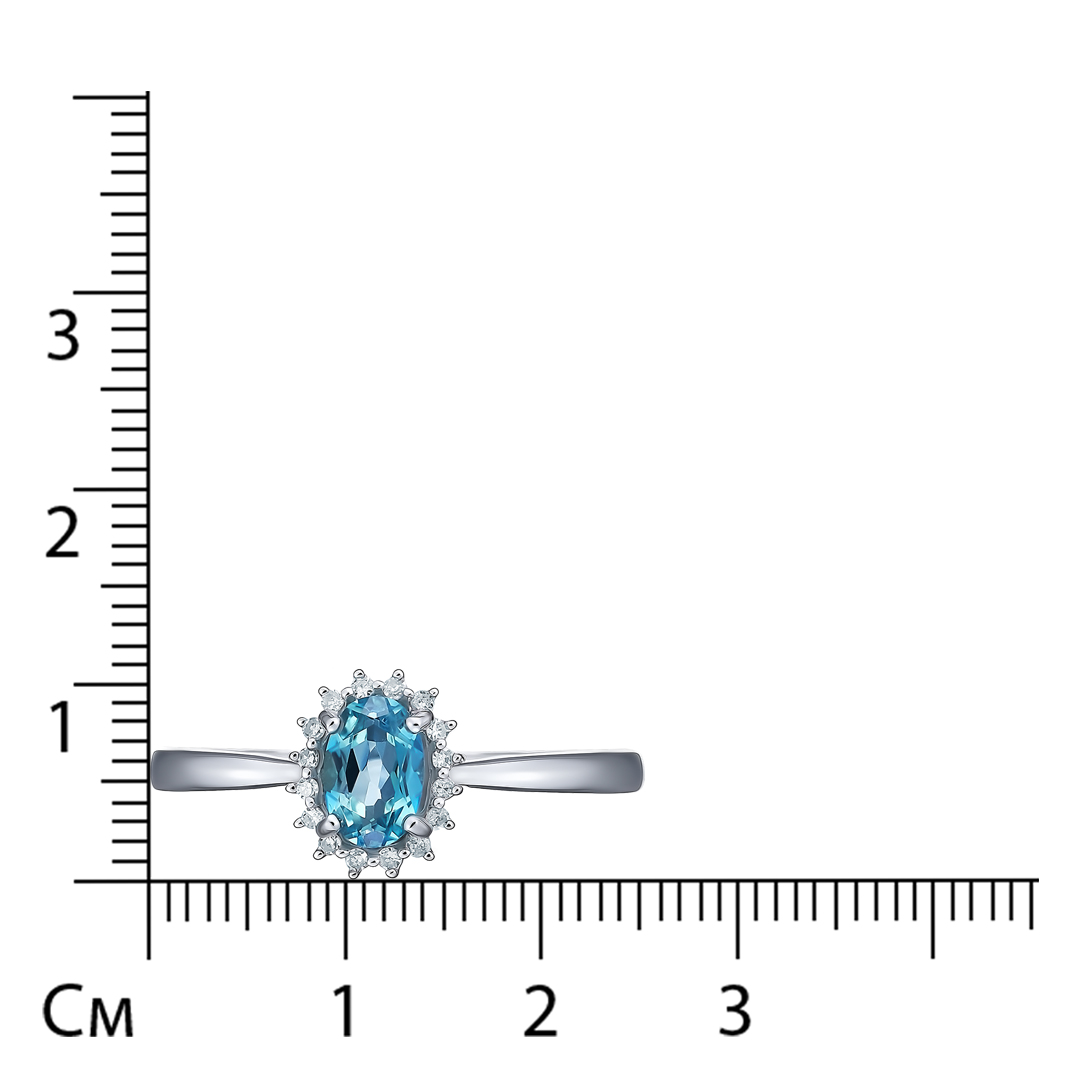 Кольцо из белого золота с топазом
