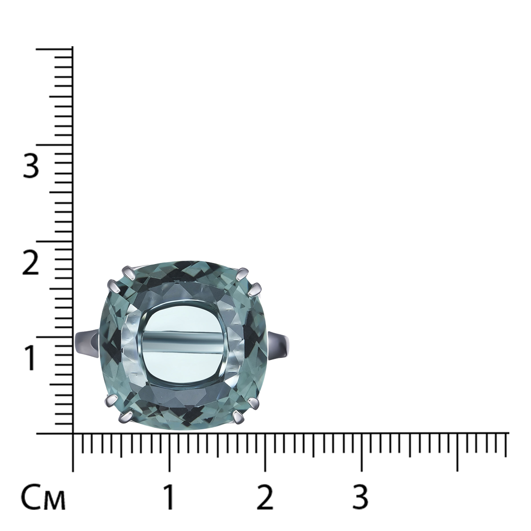 Серебряное кольцо с празиолитом