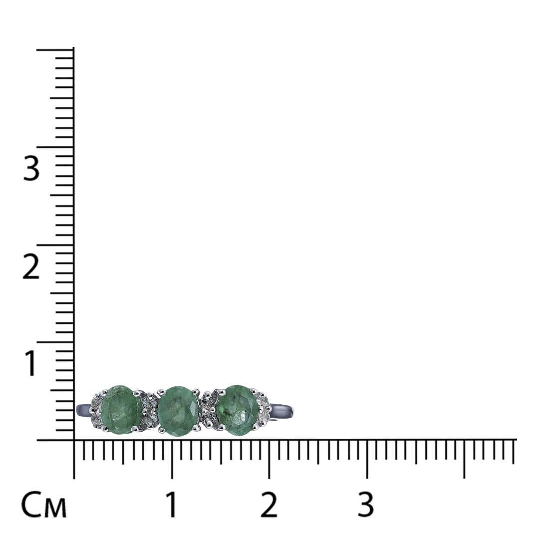 Серебряное кольцо с изумрудами