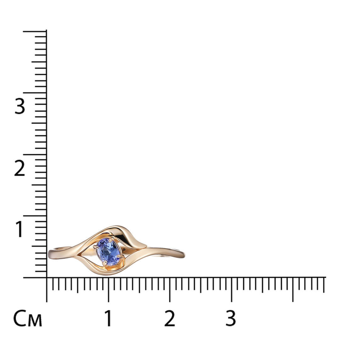 Кольцо из золота с танзанитом