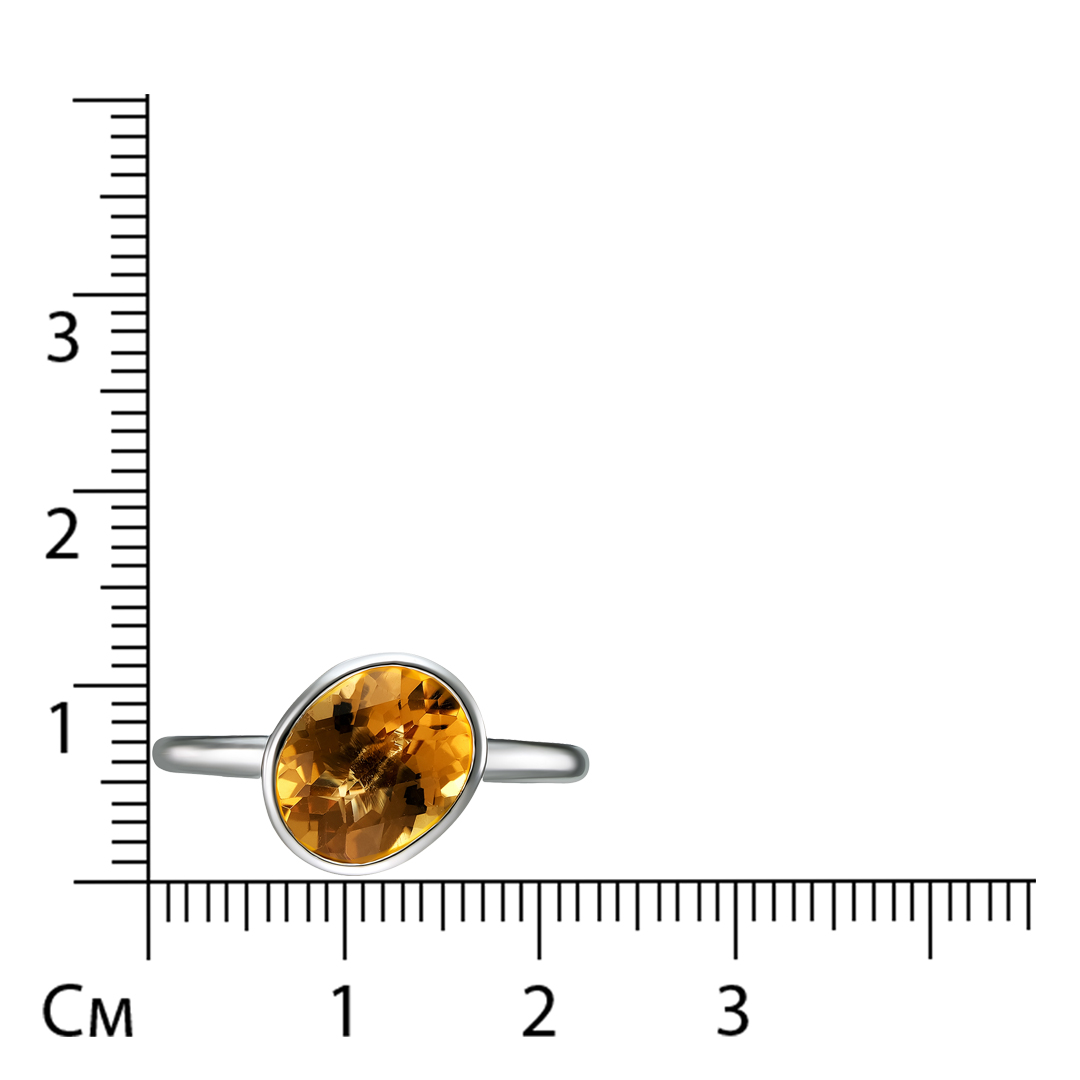 Серебряное кольцо с цитрином