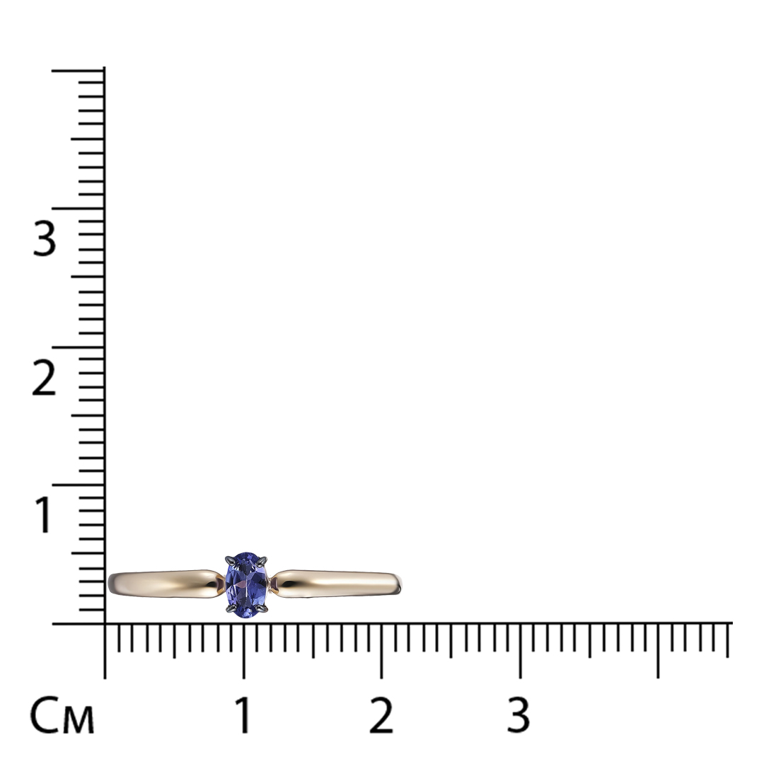 Кольцо из золота с танзанитом