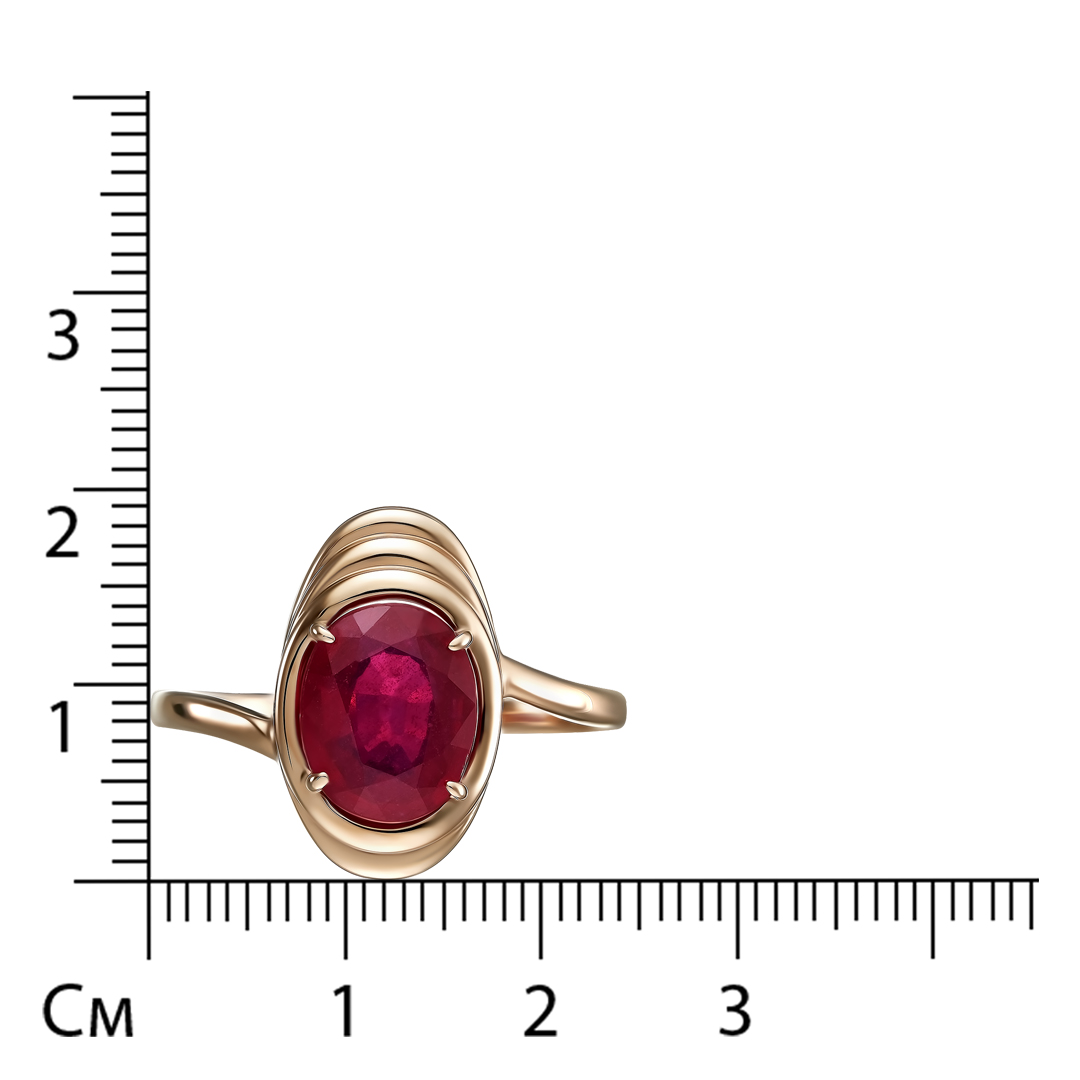 Серебряное кольцо 925 пробы; вставки 1 Рубин 2,7 F/2;