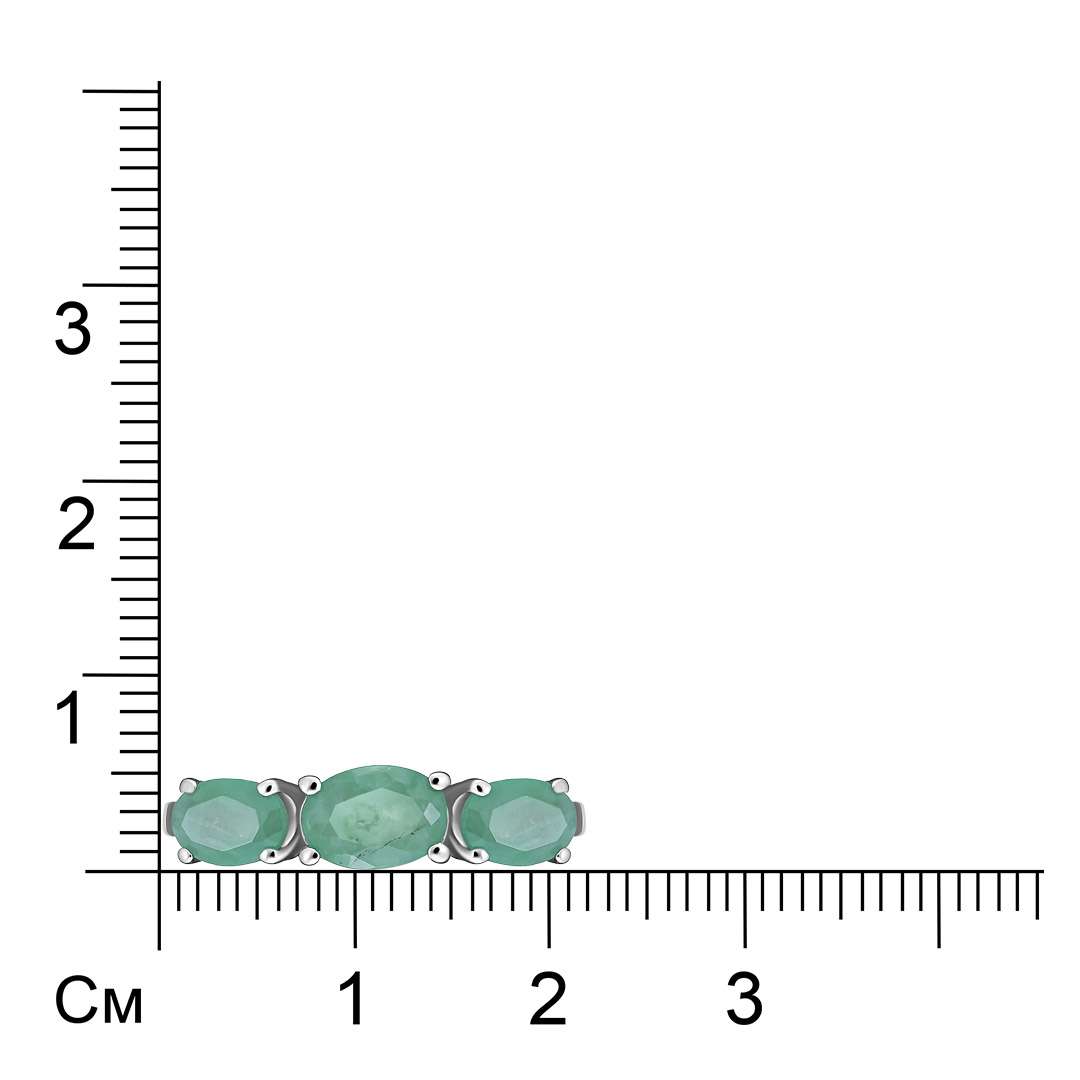 Серебряное кольцо с изумрудами