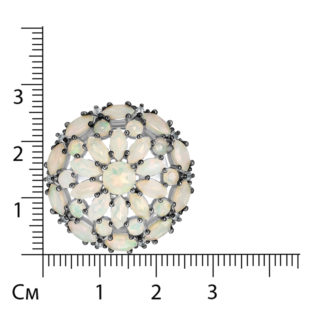 Серебряное кольцо с опалами