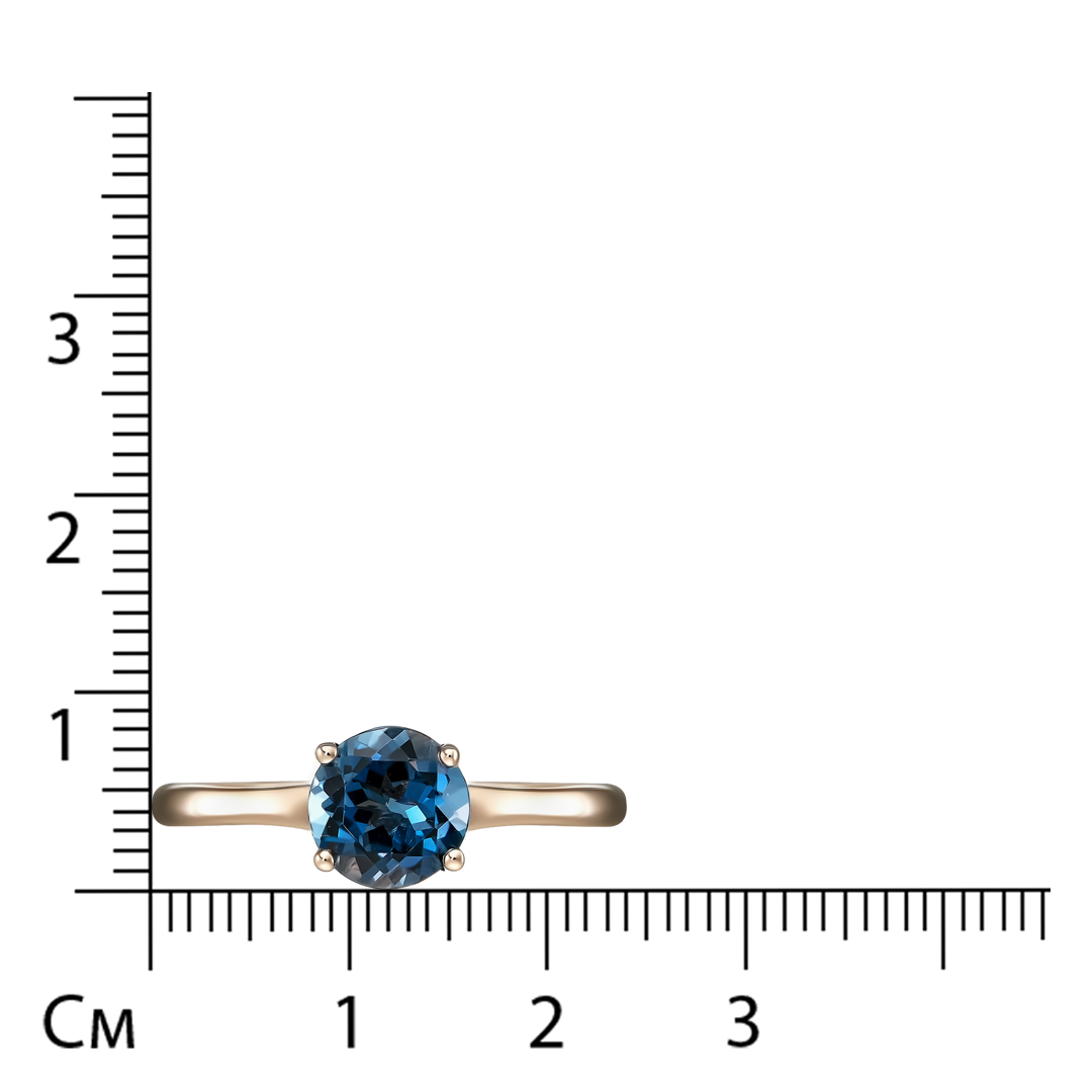 Кольцо из красного золота с топазом Лондон