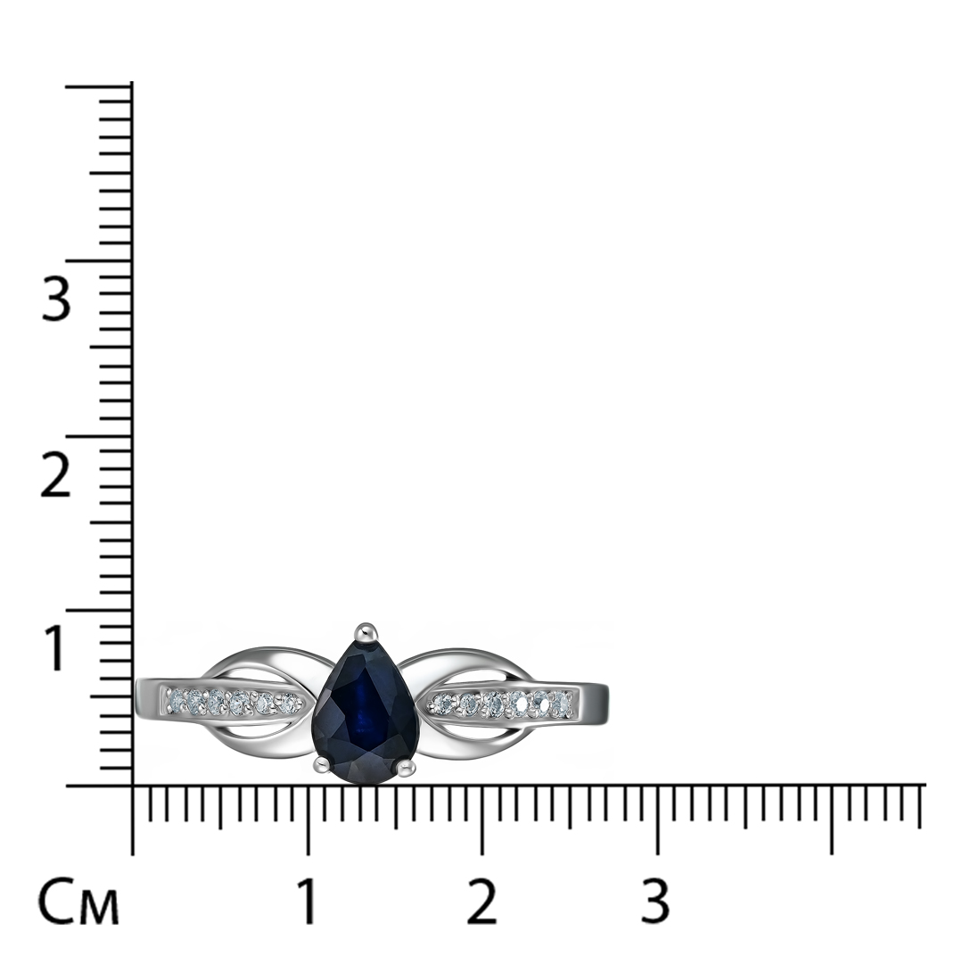 Серебряное кольцо с сапфиром