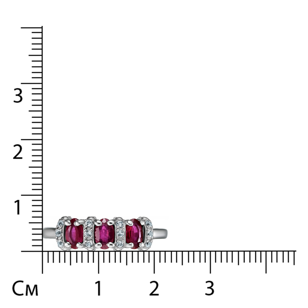 Серебряное кольцо с рубинами