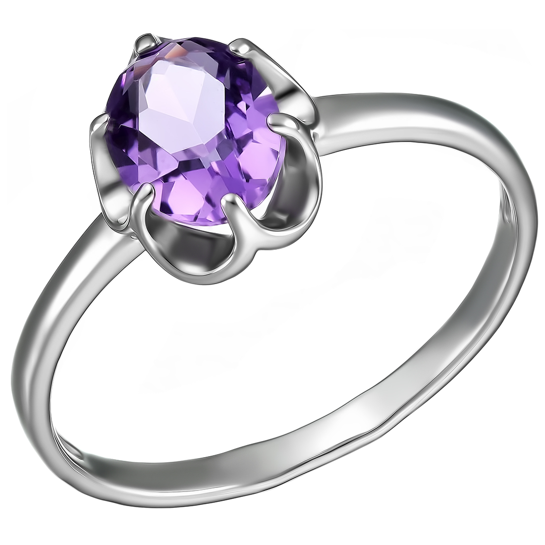 Серебряное кольцо с аметистом
