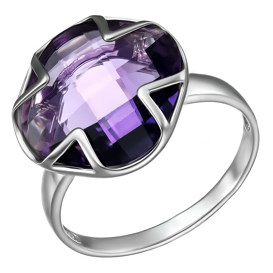 Серебряное кольцо с аметистом