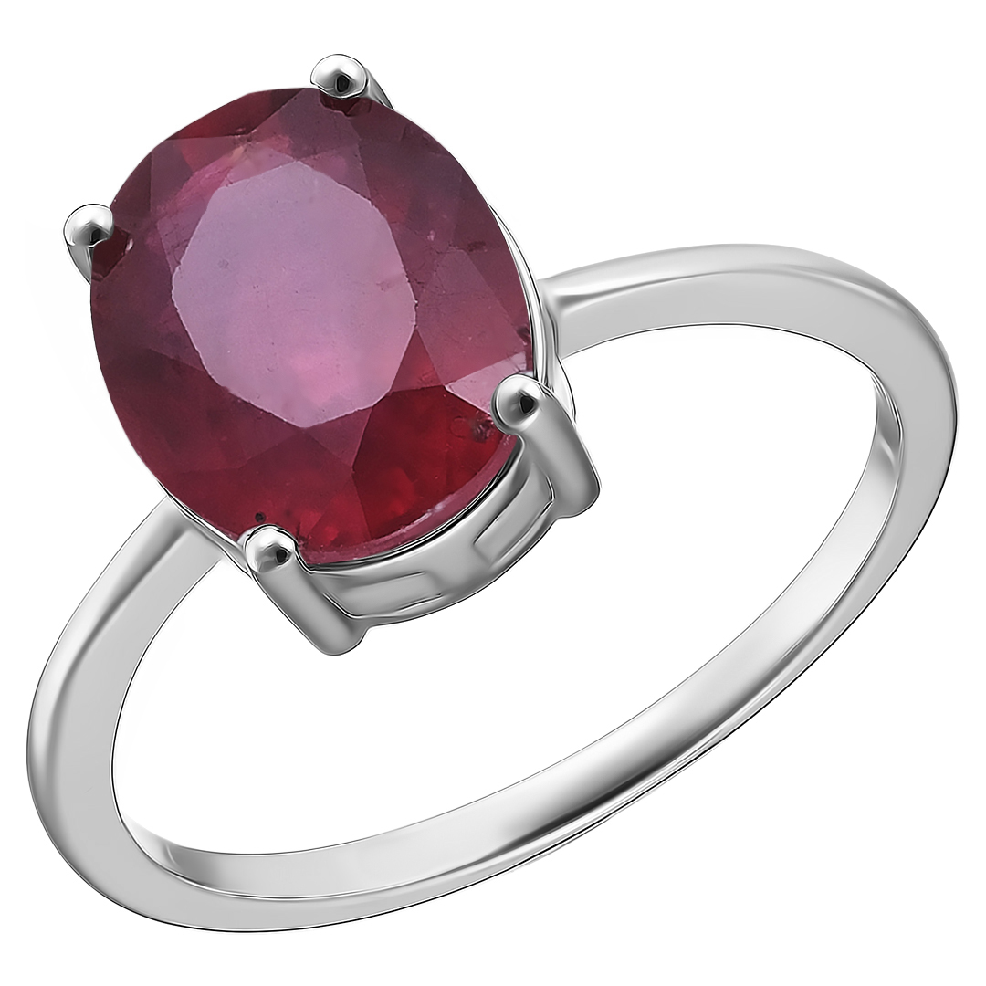 Серебряное кольцо с рубином