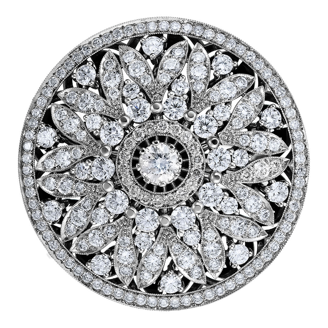 Серебряное кольцо 925 пробы; вставки 1 Агат зеленый; 12 Фианит бесцв.;