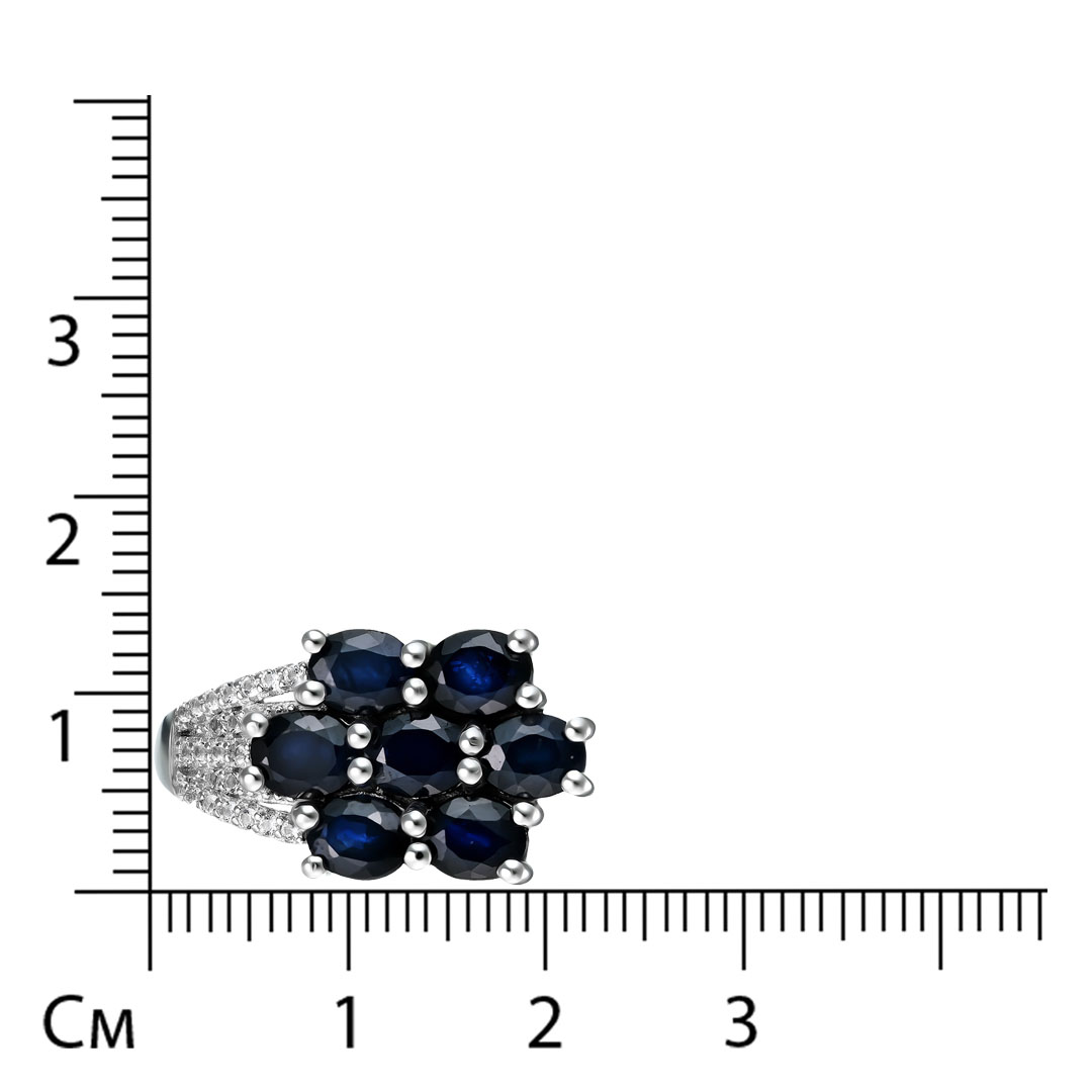 Серебряное кольцо с сапфирами