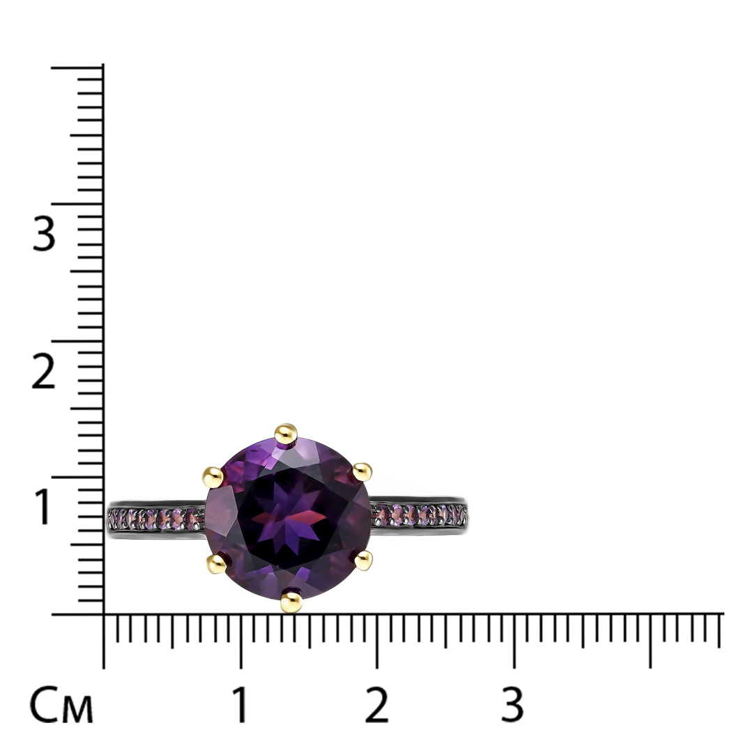 Серебряное кольцо с аметистами