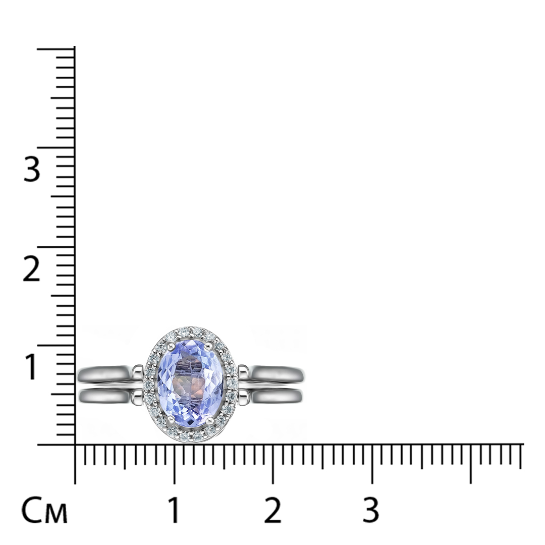 Серебряное кольцо-трансформер с танзанитом и опалом