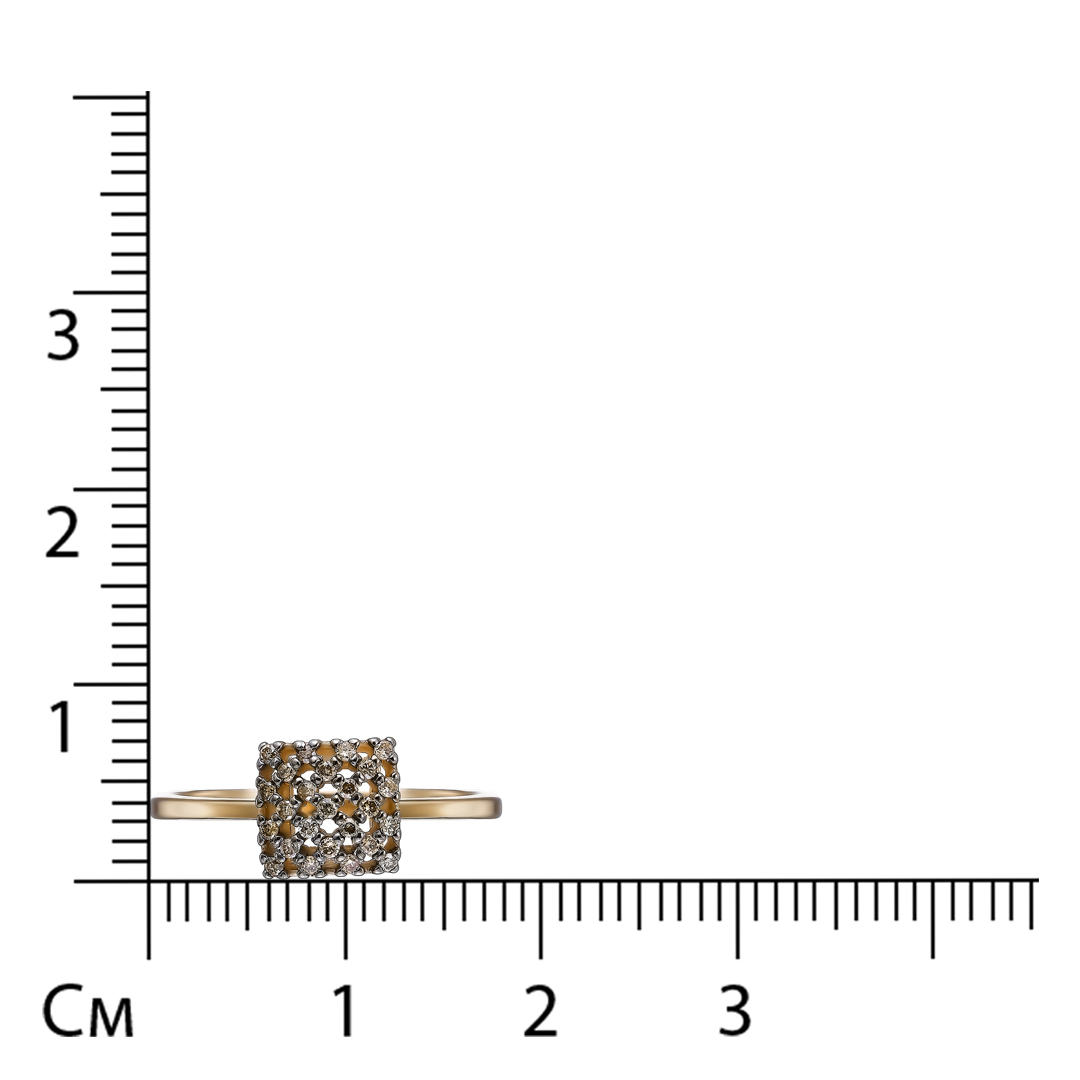 Кольцо из золота с коньячными бриллиантами