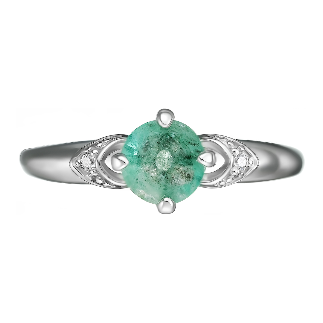 Серебряное кольцо с изумрудом