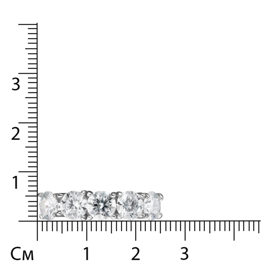 Серебряное кольцо с муассанитами