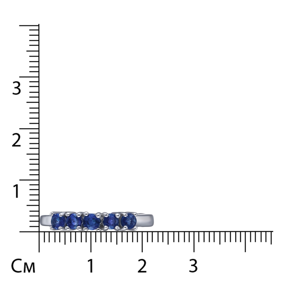 Серебряное кольцо с сапфирами