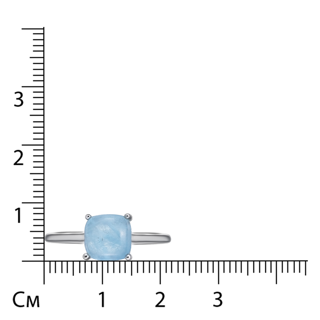 Серебряное кольцо с аквамарином.