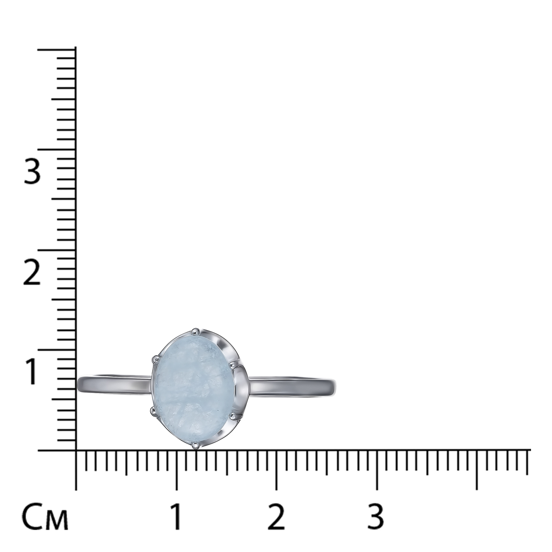Серебряное кольцо с аквамарином