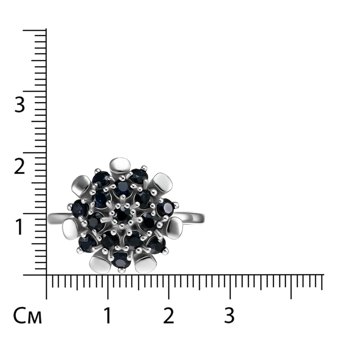 Серебряное кольцо с сапфирами