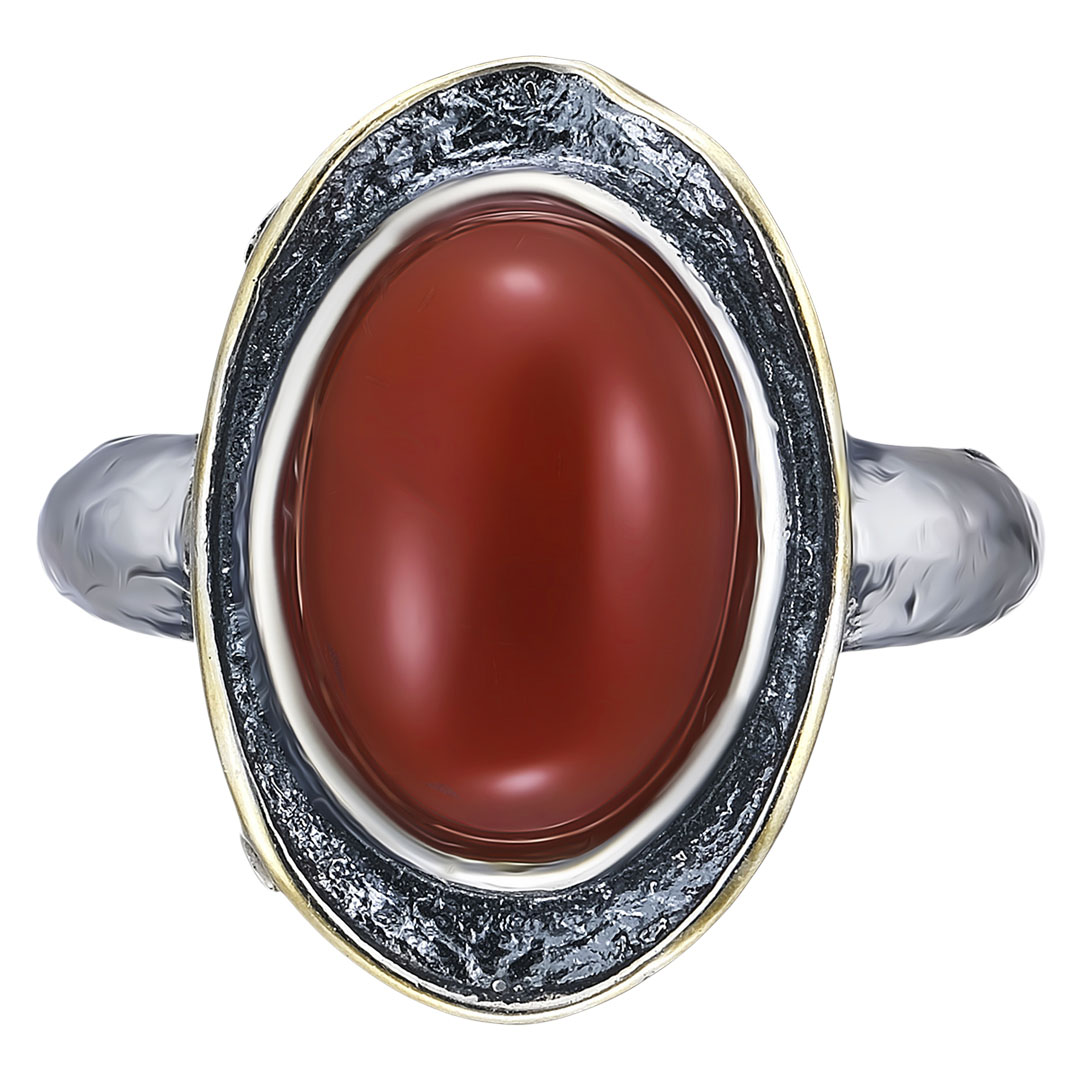 Серебряное кольцо с сердоликом