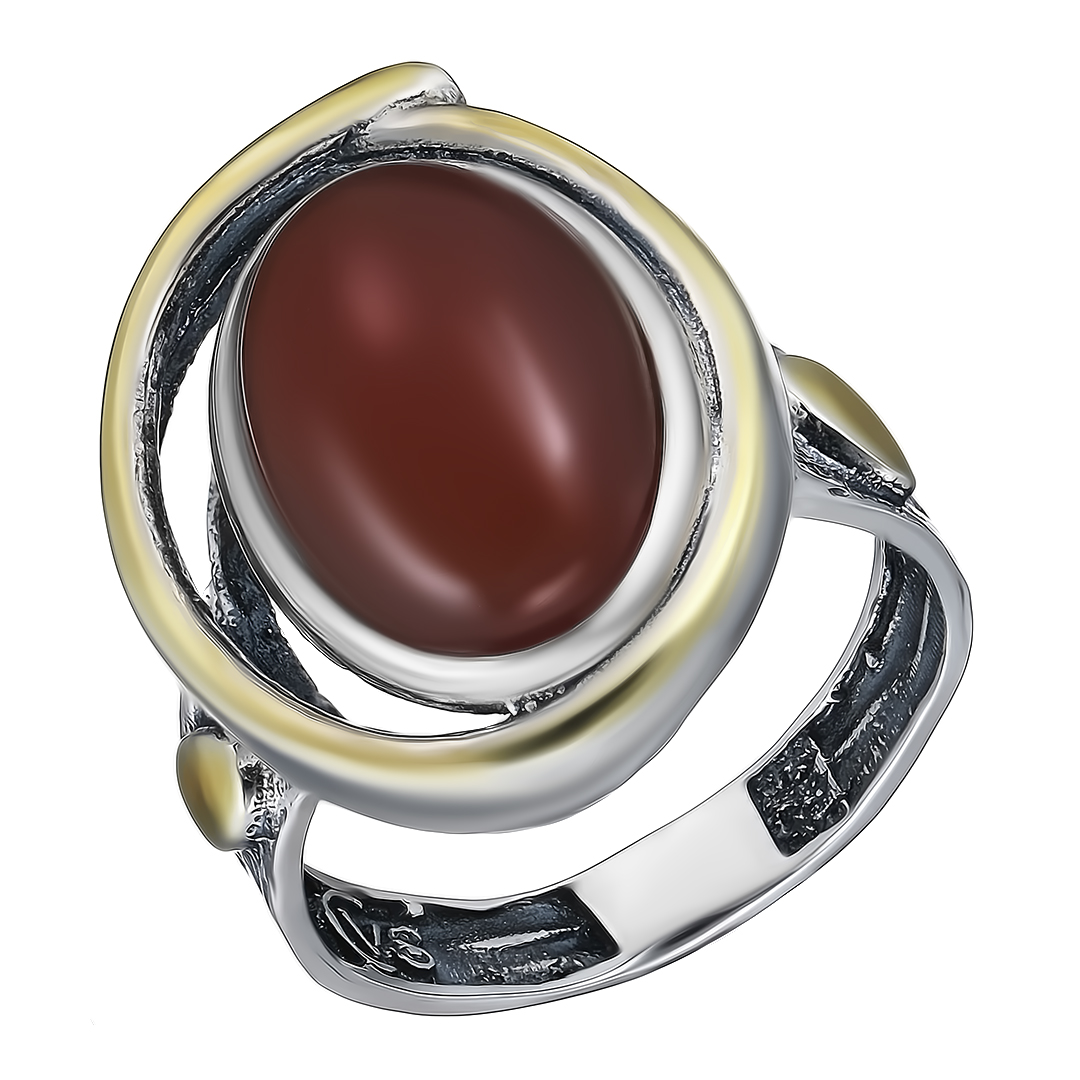 Серебряное кольцо с сердоликом